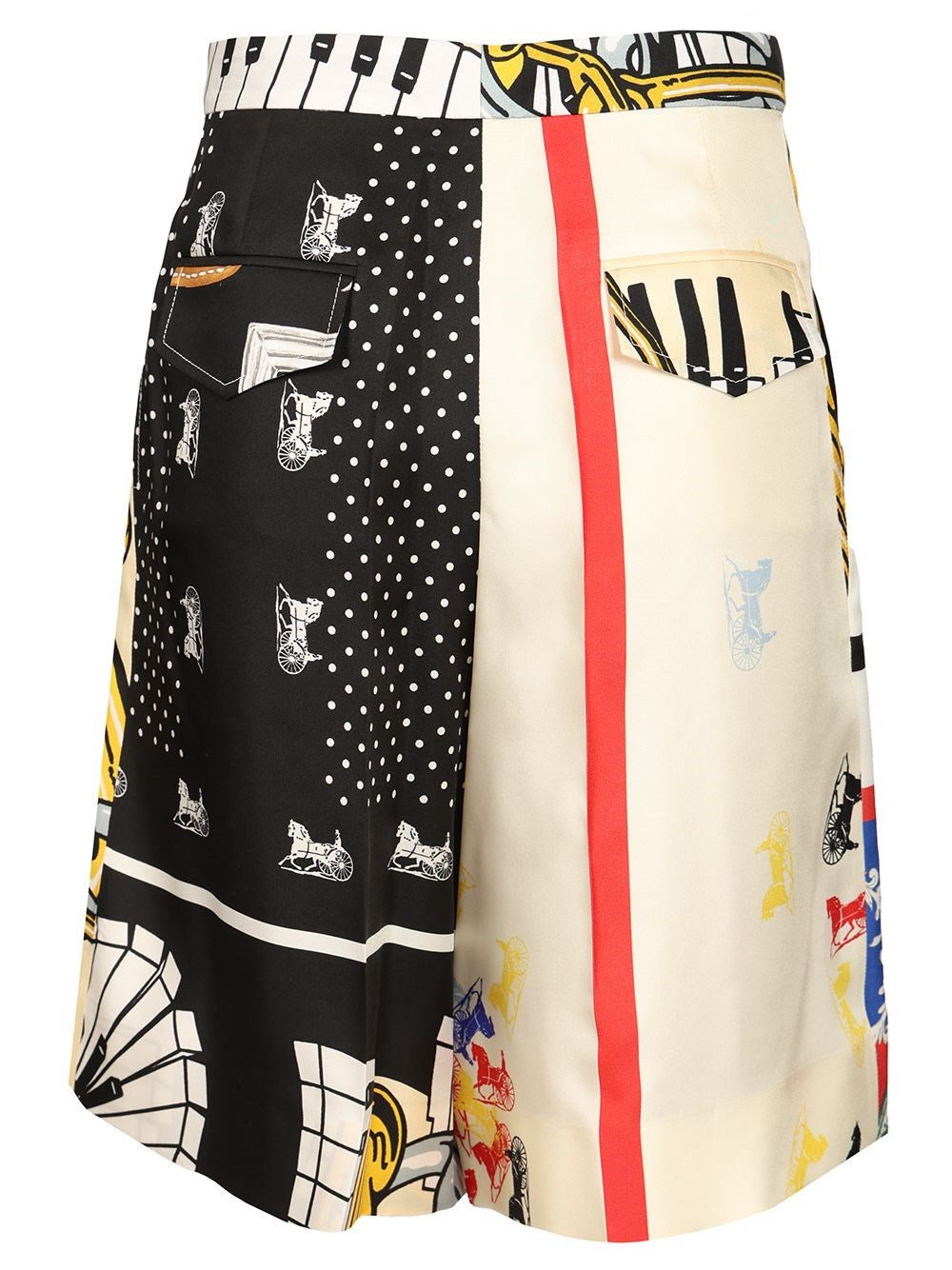 Celine Women Printed Silk Twill Shorts