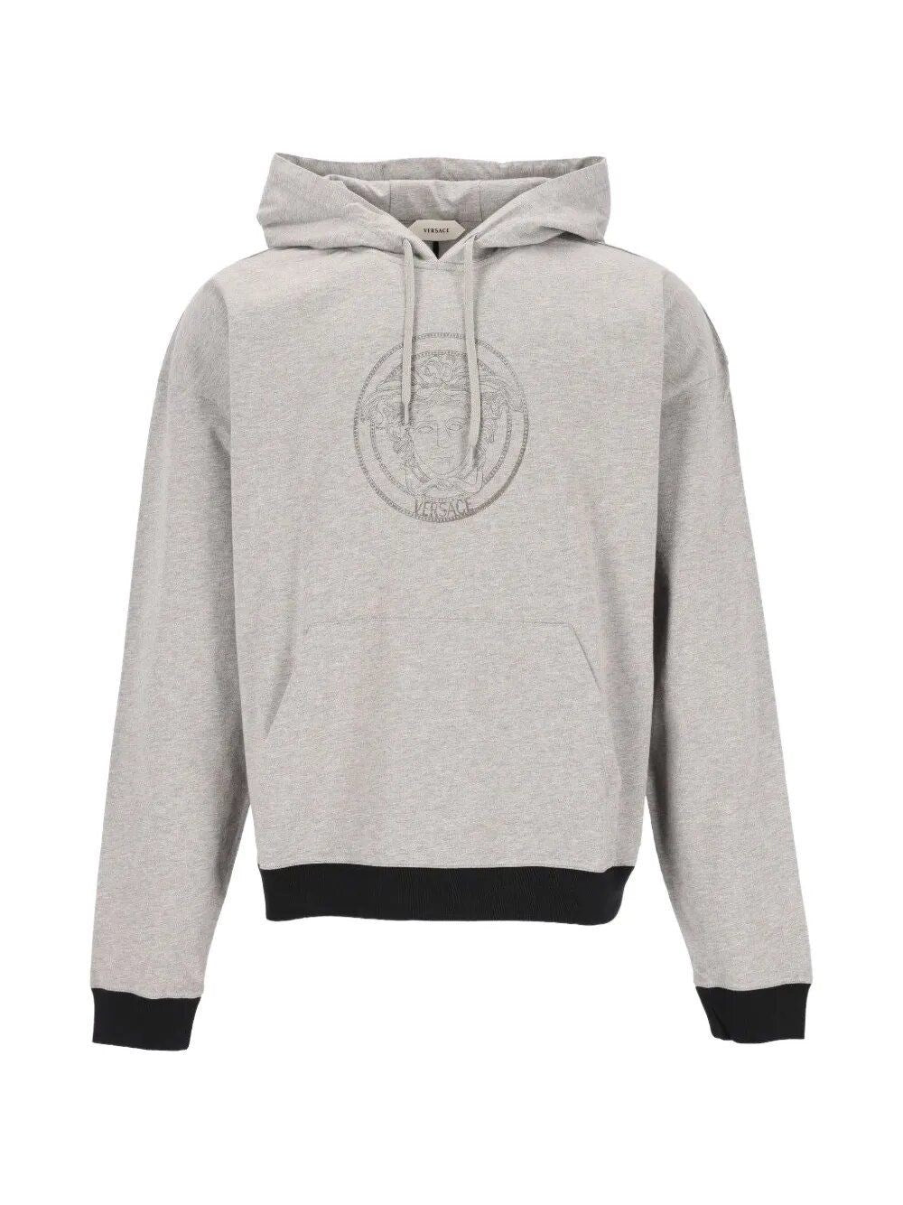 Versace Men Cotton Jersey Sweatshirt With Print