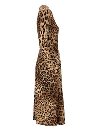 Dolce & Gabbana Women Viscose Jersey Dress With A Leopard Print