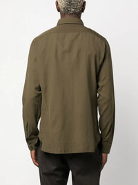 Tom Ford Linen Button-Down Long-Sleeve Shirt with Flap Pocket