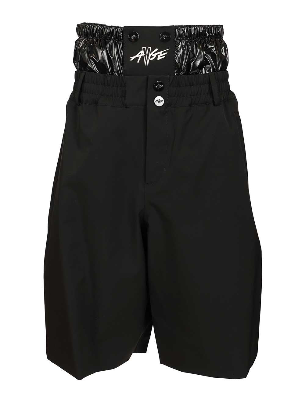 Moncler Genius Men Shorts With Moncler X A$Ap Rocky Logo Print