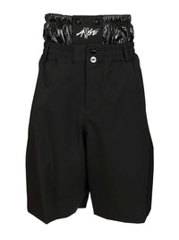 Moncler Genius Men Shorts With Moncler X A$Ap Rocky Logo Print