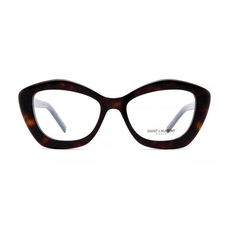 Saint Laurent Eyeglasses Cat Eye Full Rim, Black Frame and Clear Demo Lenses Lens SL68OPT001