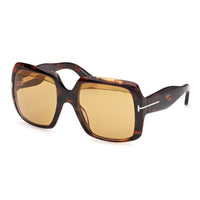 Tom Ford Sunglasses Square Full Rim, Dark Havana Frame and Brown Lens FT119452E