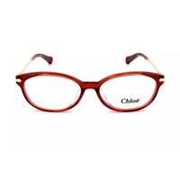 Chloe Eyeglasses Cat Eye Full Rim, Burnt/Gold Frame and Clear Demo Lens Lens CE2724A223