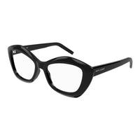 Saint Laurent Eyeglasses Cat Eye Full Rim, Black Frame and Clear Demo Lenses Lens SL68OPT001