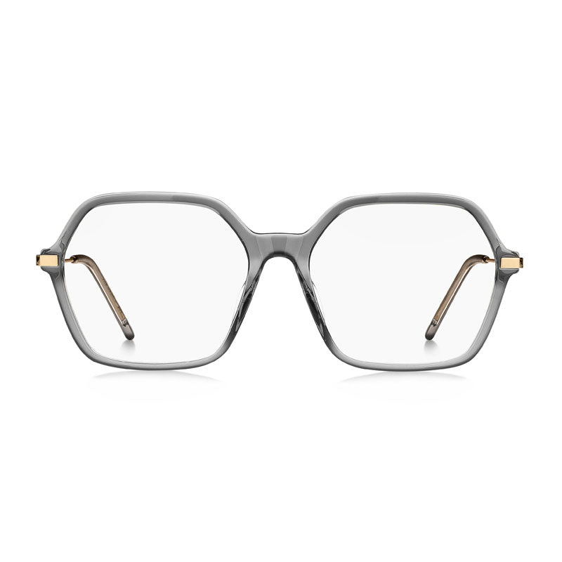 Marc Jacobs Eyeglasses Geometric Full Rim, Shiny Transparent Pink/Gold Frame and Clear Lens Lens MARC615035J00