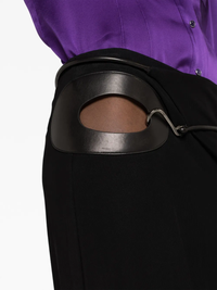 Tom Ford Crepe Cut-Out Wrap Wide-Leg Pants