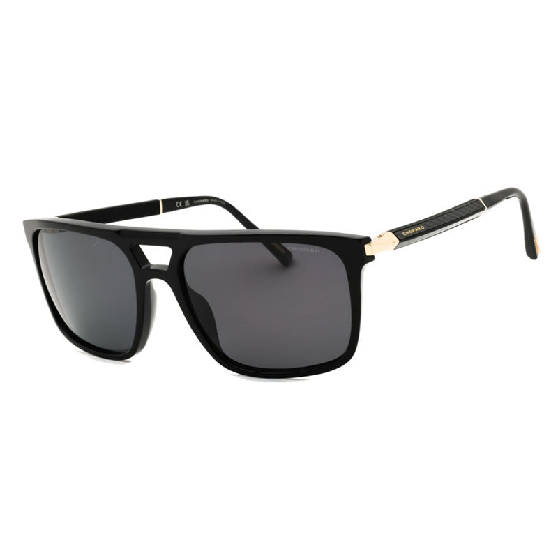 Chopard Sunglasses Aviator Full Rim, Black Frame and Grey Lens SCH311700P