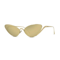 Loewe Loewe Sunglasses Cat Eye Full Rim, Gold Frame and Yellow Gold Mirror Lens LW40179U30G