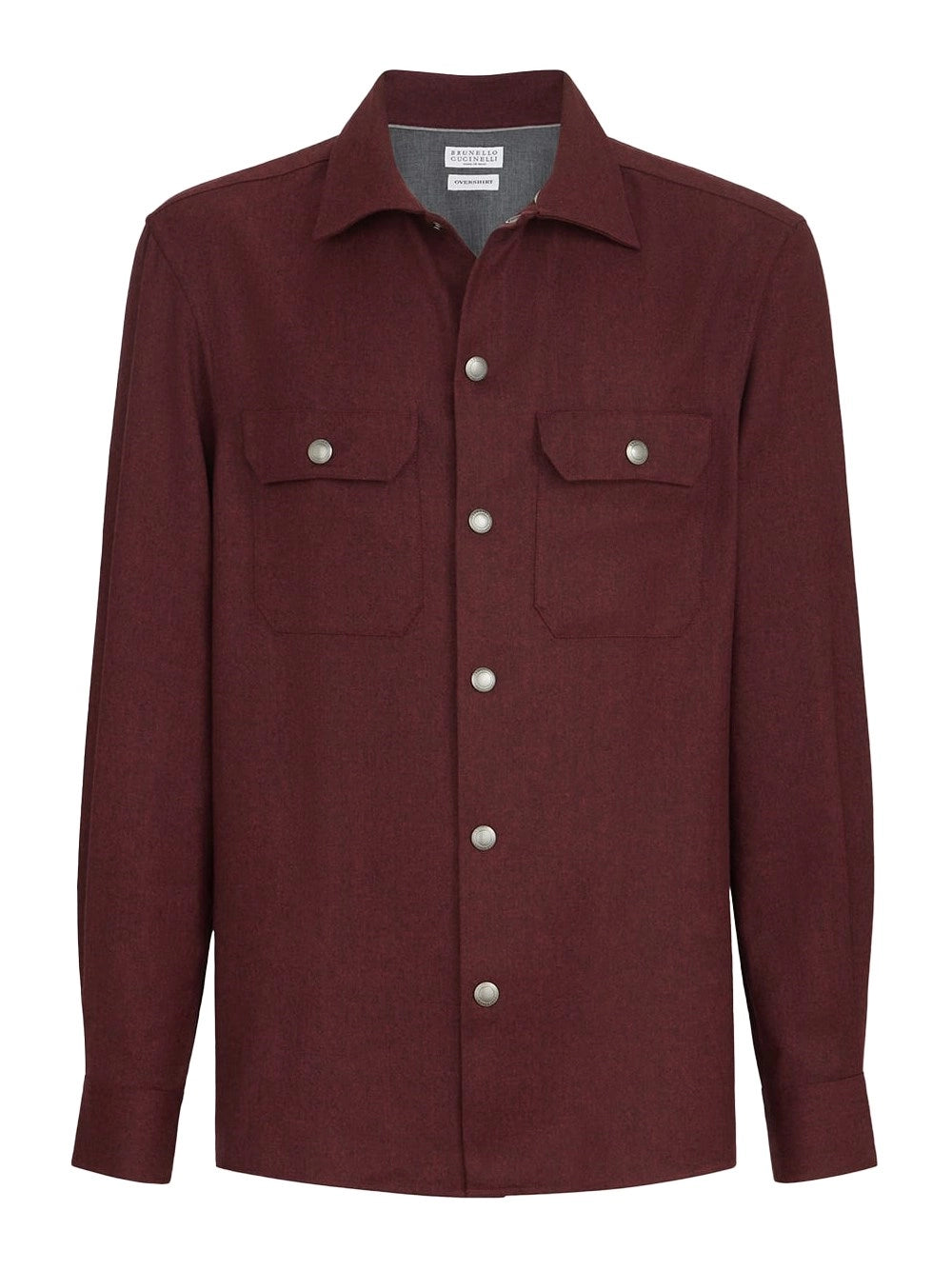Brunello Cucinelli Men Virgin Wool Flannel Overshirt