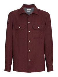 Brunello Cucinelli Men Virgin Wool Flannel Overshirt