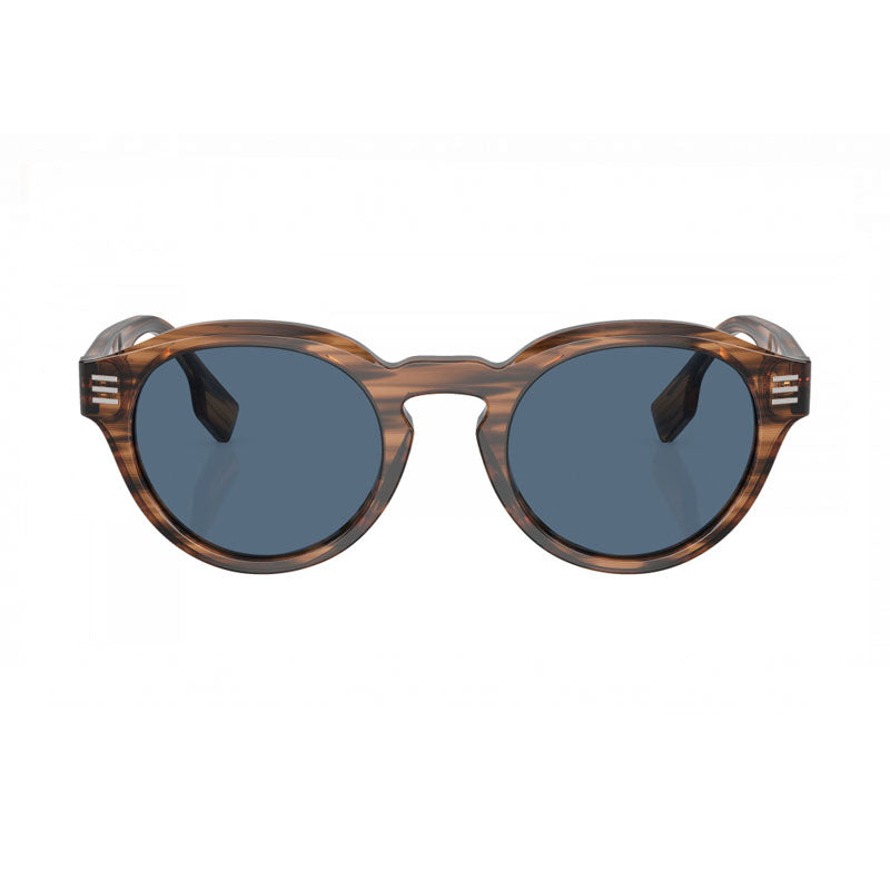 Burberry Sunglasses Round Full Rim, Black Frame and Dark Grey Lens BE4404300187