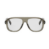 Dior Eyeglasses Aviator Full Rim, Shiny Brown Frame and Clear Demo Lens Lens DIORBLACKSUITON4I6400