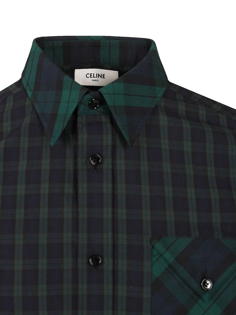 Celine Celine Men Checked Cotton Shirt