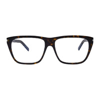 Saint Laurent Eyeglasses Square Full Rim, Black Frame and Clear Demo Lenses Lens SL434SLIM001