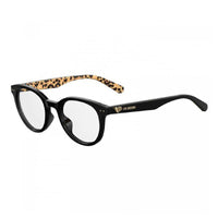 Moschino Eyeglasses Round Full Rim, Black Frame and Clear Demo Lenses Lens MOL518080700