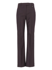 Burberry Women Checked Wool Tailored Trousers