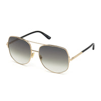Tom Ford Aviator Full Rim, with a Shiny Palladium frame and Gradient Blue lens. Gold