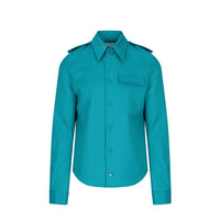 Bottega Veneta Grain De Poudre Wool Shirt Men