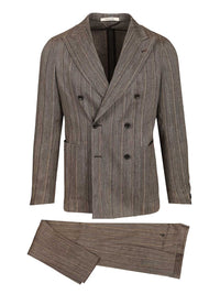 Tagliatore Tagliatore Men "Monecarlo" Double-Breasted Suit In Linen Blend