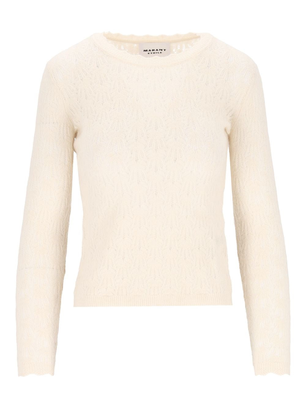 Marant Etoile Women "Obeline-Gb" Open-Work Crewneck Sweater
