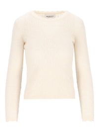 Marant Etoile Women "Obeline-Gb" Open-Work Crewneck Sweater