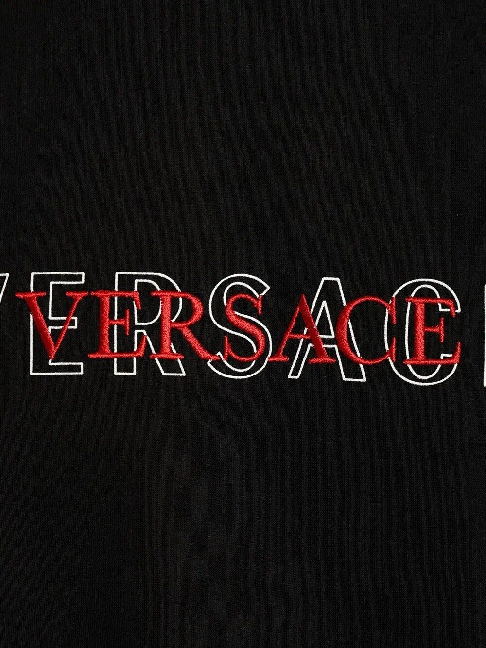 Versace Men T-Shirt With Embroidered Logo