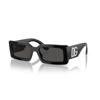 Dolce & Gabbana Sunglasses Rectangle Full Rim, Black Frame and Dark Grey Lens DG4447B501/87