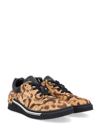 Fendi Fendi Men Animal-Print Leather Sneakers