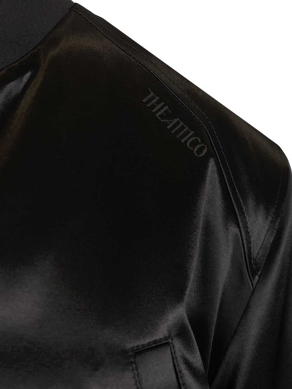 The Attico Women Satin Bomber Jacket