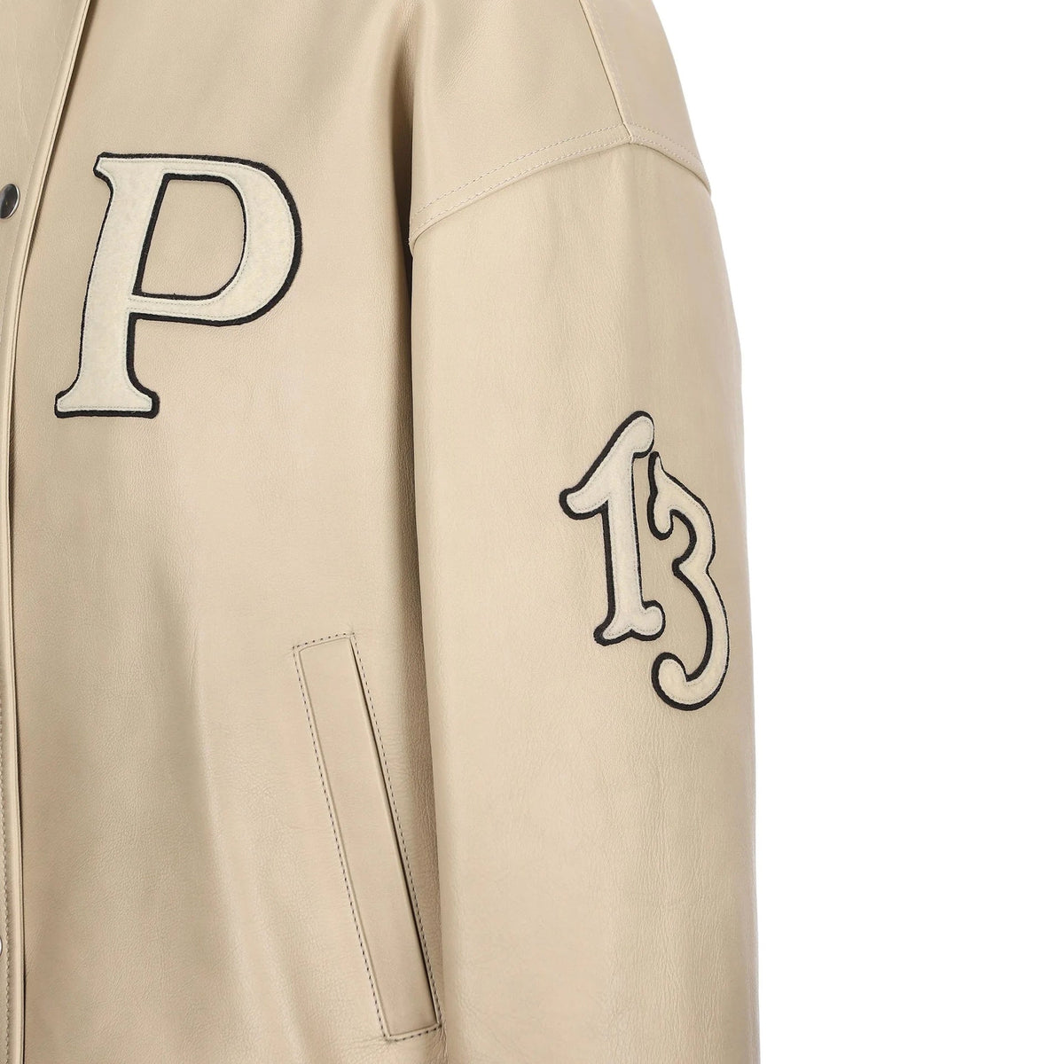 Prada Prada Padded Leather Varsity Jacket Women