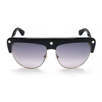 Tom Ford Geometric Full Rim, with a Shiny Black frame and Smoke Gradient lens.