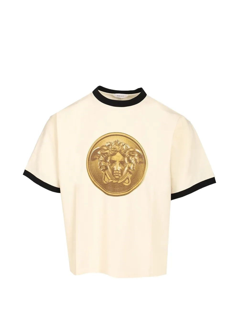 Versace Versace Men Cotton Jersey T-Shirt With Print
