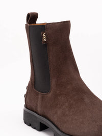 Tod's Women Ankle Boots In Suede Leather
