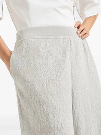 Brunello cucinelli Brunello Cucinelli Women Flower Lace Jersey Track Trousers