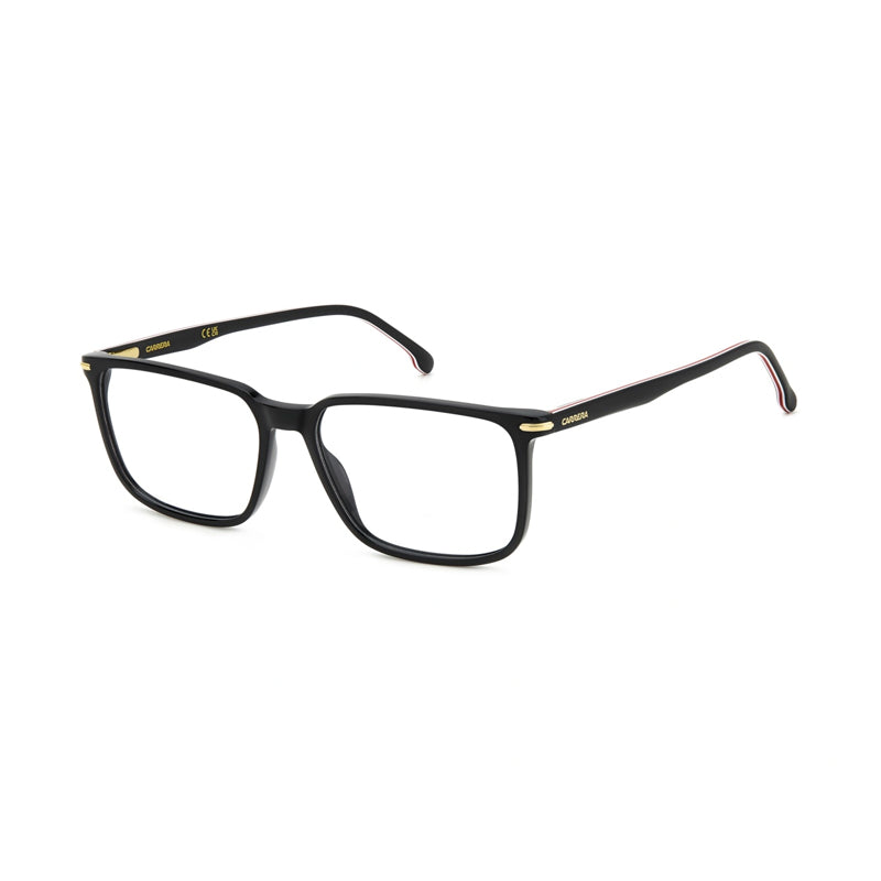 Carrera Carrera Eyeglasses Rectangle Full Rim, Black Frame and Clear Demo Lenses Lens CARRERA326080700