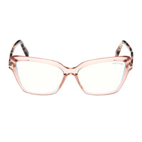 Tom Ford Eyeglasses Cat Eye Full Rim, Shiny Black Frame and Clear/Blue-Light Block Lenses Lens FT5948-B001