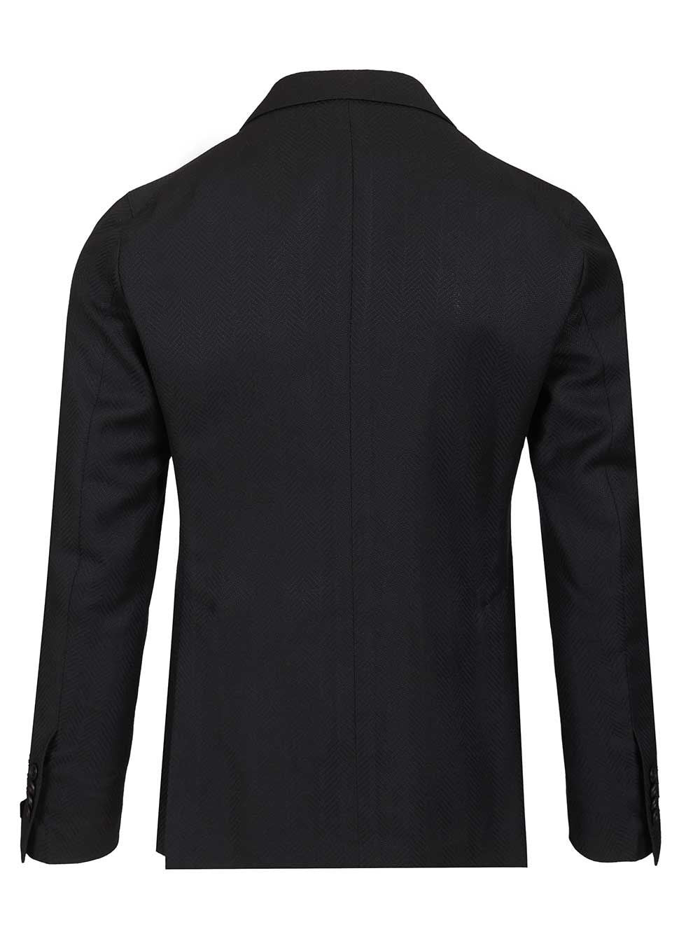 Tagliatore Tagliatore Men Double-Breasted Herringbone Fabric Blazer