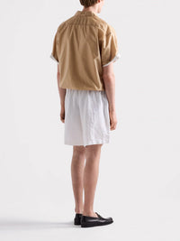 Prada Men Short-Sleeved Re-Nylon Zipper Shirt