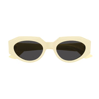 Bottega Veneta Sunglasses Cat Eye Full Rim, Shiny Green Frame and Grey Lens BV1031S005