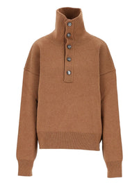 Ami Ami Women Wool Sweater With Buttoned Collar