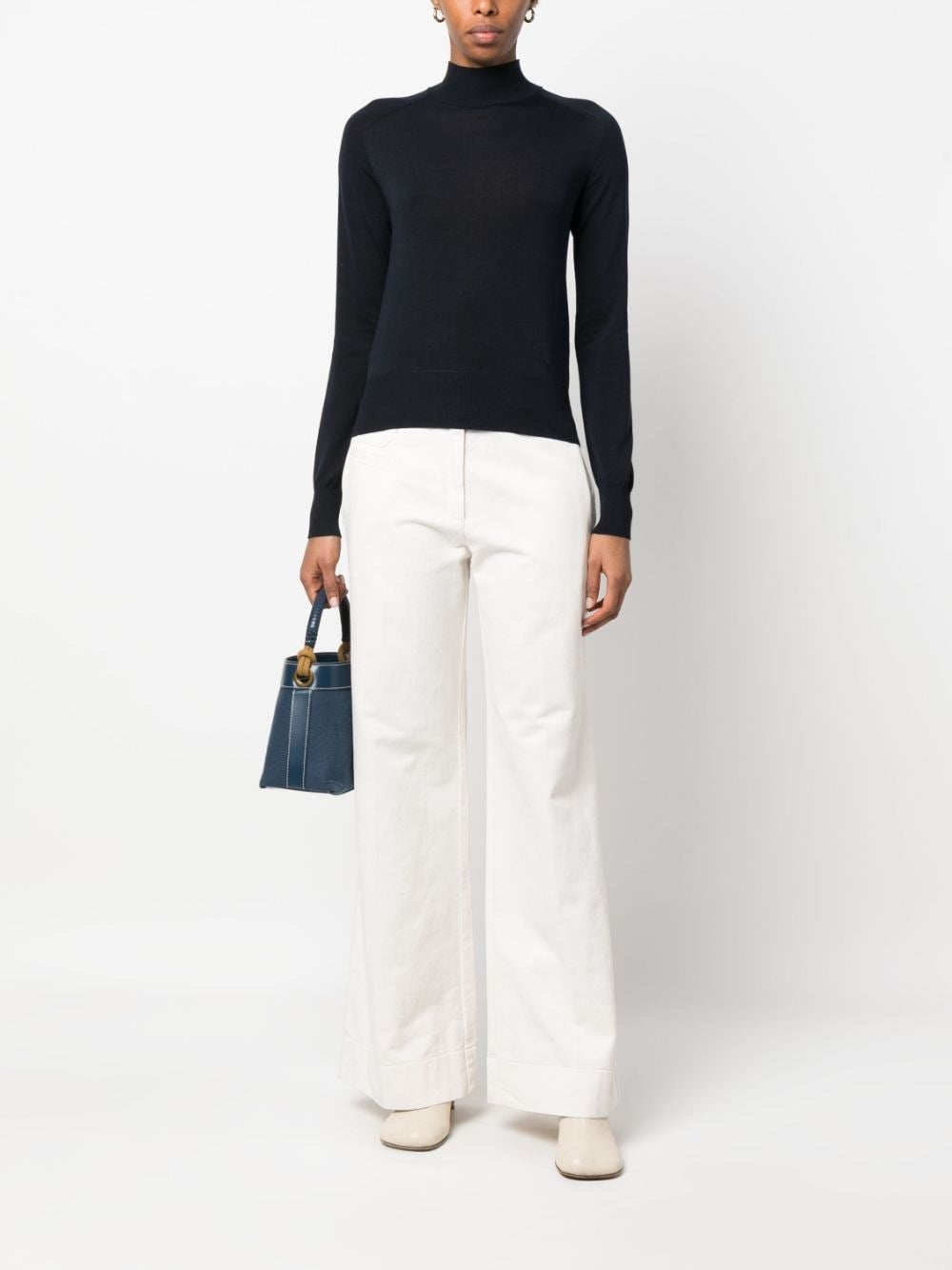 Forte_forte Forte_Forte Women White Wide Leg Trousers