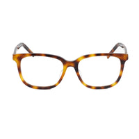 Saint Laurent Eyeglasses Square Full Rim, Havana Frame and Clear Demo Lens Lens SLM110/F005