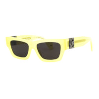 Palm Angels Sunglasses Square Full Rim, Black Frame and Dark Grey Lens PERI10JMAGNOLIA1007