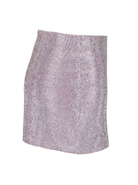 Self-Portrait Women Metallic Mesh Skirt