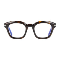 Tom Ford Eyeglasses Oval Full Rim, Shiny Black Frame and Clear Blue Light Block Lens FT5961-B001