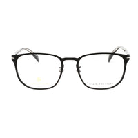 David Beckham Eyeglasses Square Full Rim, Black/Silver Frame and Clear Demo Lenses Lens DB7073/F0BSC00