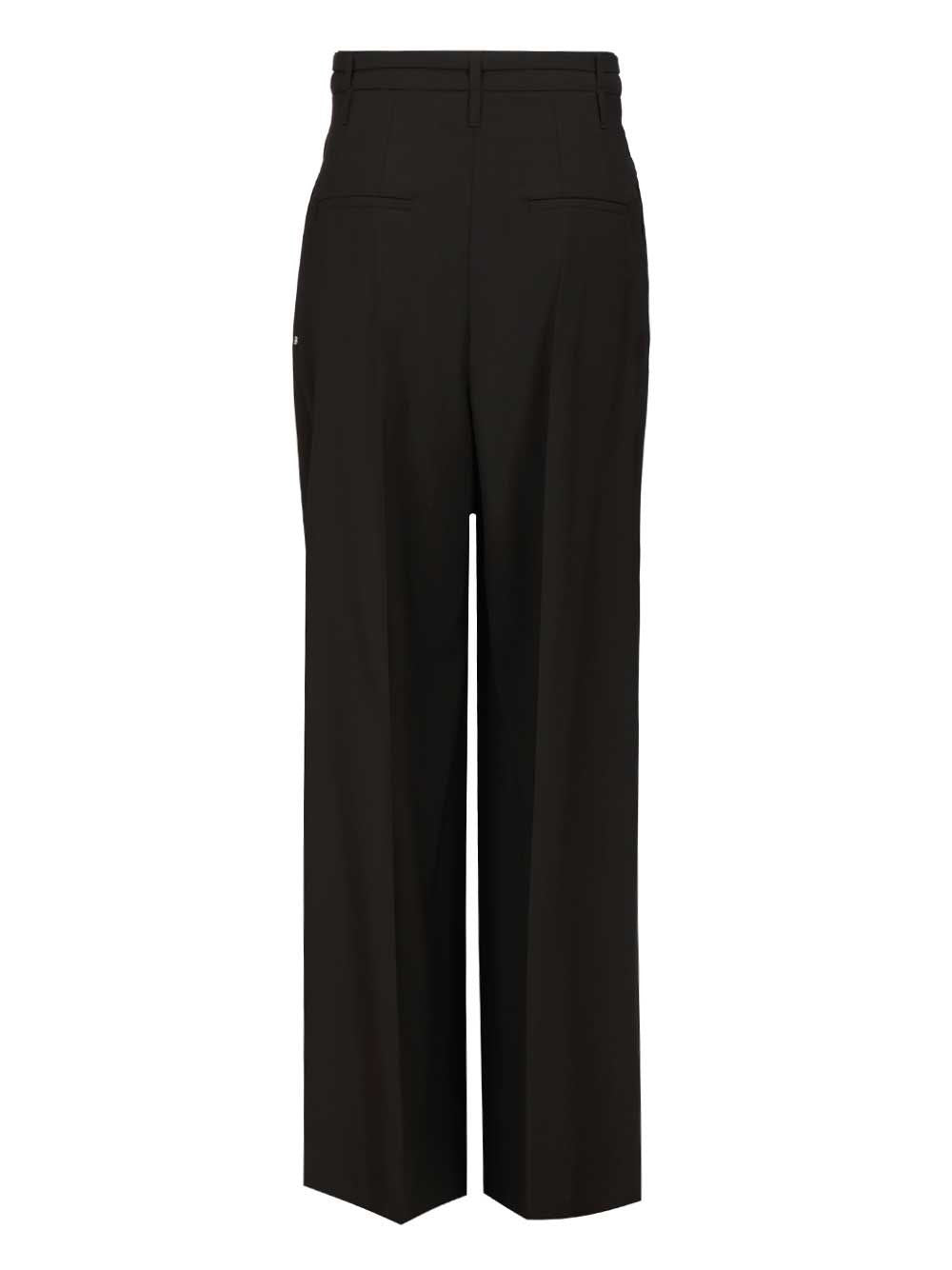 Sportmax Women Wide-Leg Trousers In Stretch Wool