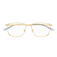 Montblanc Eyeglasses Square Full Rim, Gold Frame and Clear Demo Lens Lens MB0308O001